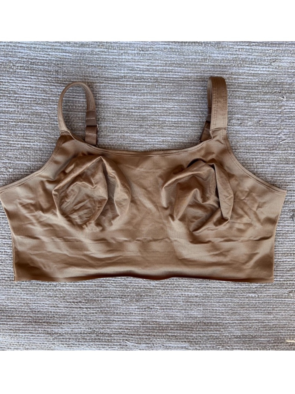 Ruby Ribbon Demiette Bra Golden Shimmer tan Size 46